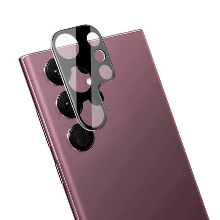 Защитное стекло на камеру IMAK Black Glass Lens для Samsung Galaxy S23 Ultra - Black: фото 3 из 11