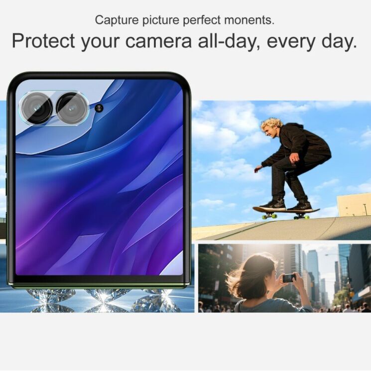 Защитное стекло на камеру IMAK Integrated Lens Protector для Motorola Razr 50 Ultra: фото 5 из 7