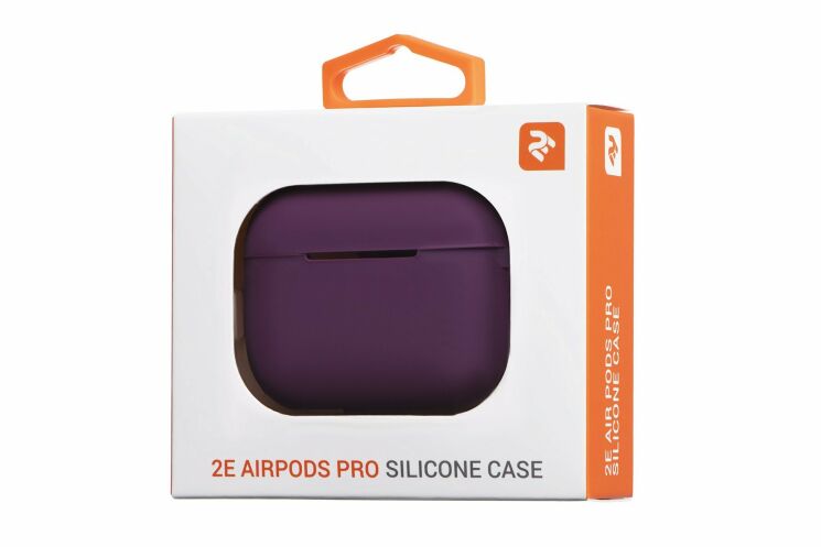 Захисний чохол 2E Pure Color Silicone (2.5mm) для Apple AirPods Pro - Marsala: фото 4 з 4