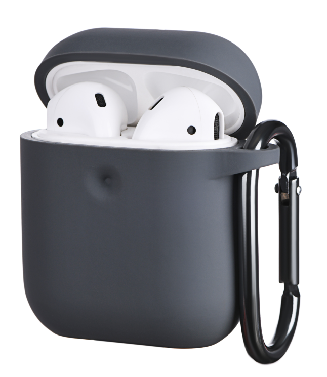 Защитный чехол 2E Pure Color Silicone (3mm) для Apple AirPods 1 / 2 - Carbon Gray: фото 1 из 3