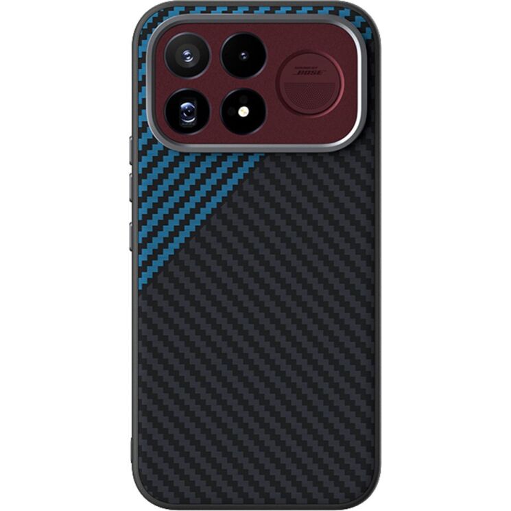 Захисний чохол ABEEL Carbon Fiber Case (FP) для Xiaomi Poco F9 Ultra - Black / Blue: фото 2 з 9