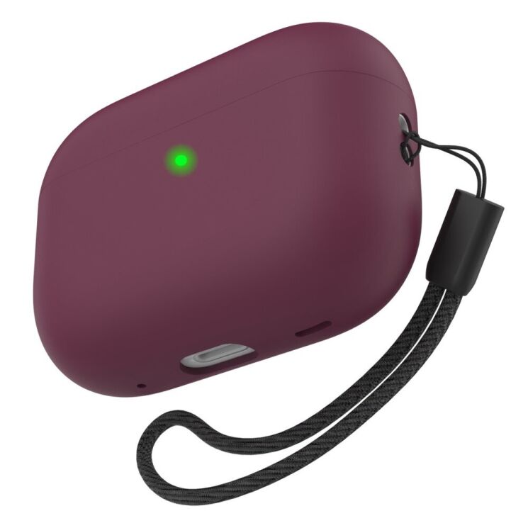 Защитный чехол AHASTYLE Silicone Case для Apple AirPods Pro 2 - Wine Red: фото 1 из 7