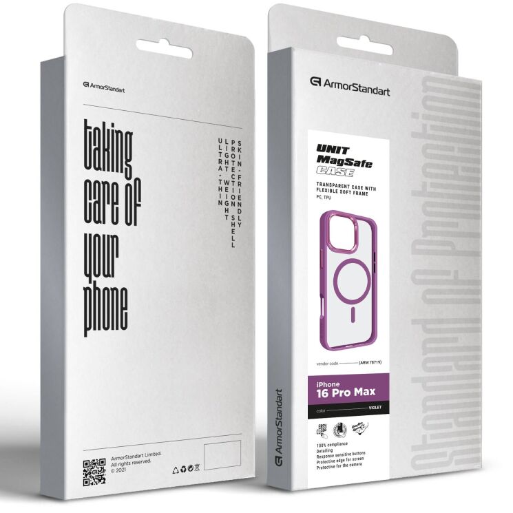 Захисний чохол ArmorStandart Unit MagSafe для Apple iPhone 16 Pro Max - Violet: фото 2 з 2