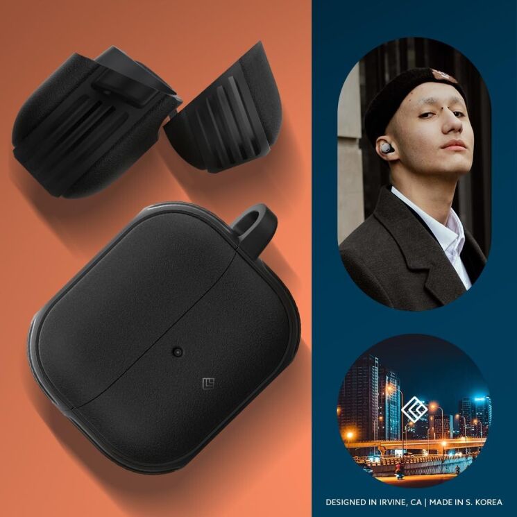 Защитный чехол Caseology Vault by Spigen для Samsung Galaxy Buds 3 / Buds 3 Pro - Matte Black: фото 7 из 7