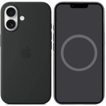 Защитный чехол Copiex Silicone Case with MagSafe для Apple iPhone 16 - Black: фото 1 из 4