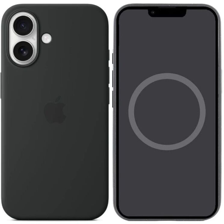 Защитный чехол Copiex Silicone Case with MagSafe для Apple iPhone 16 - Black: фото 1 из 4
