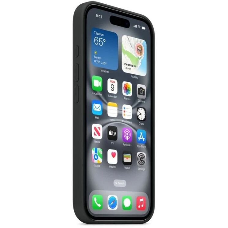 Защитный чехол Copiex Silicone Case with MagSafe для Apple iPhone 16 - Black: фото 3 из 4