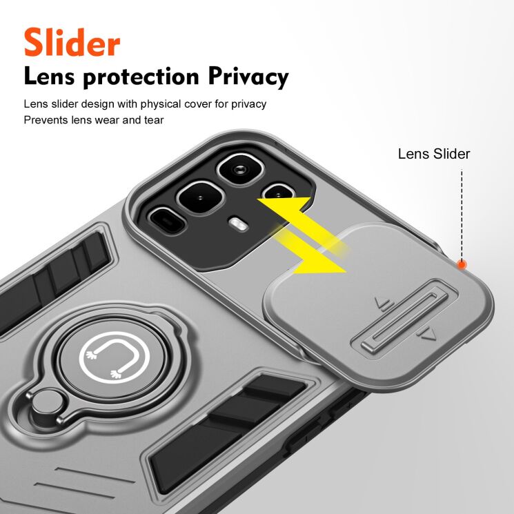 Захисний чохол Deexe Armor MagShield для Infinix Note 50 - Grey: фото 2 з 7