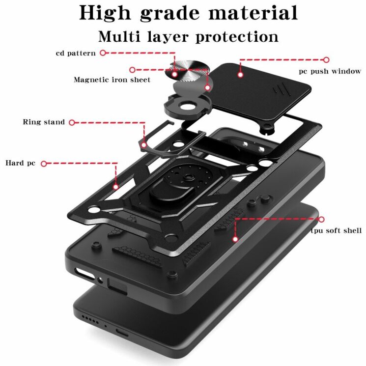 Защитный чехол Deexe Armor Shield для TECNO Pova 6 - Silver: фото 8 из 8