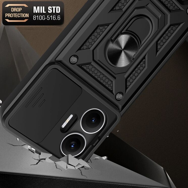 Защитный чехол Deexe Armor Shield для Xiaomi Poco F7 - Black: фото 2 из 9