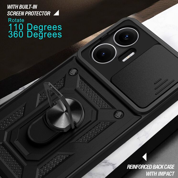 Защитный чехол Deexe Armor Shield для Xiaomi Poco F7 - Black: фото 6 из 9