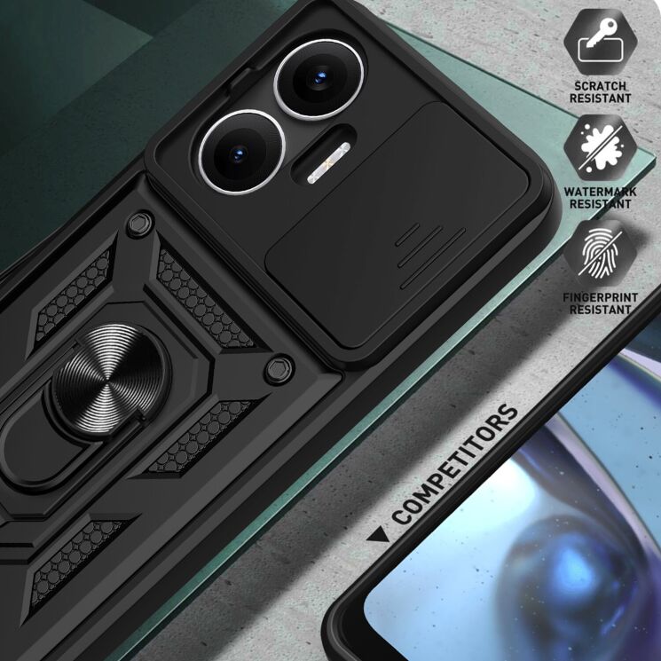 Защитный чехол Deexe Armor Shield для Xiaomi Poco F7 - Black: фото 3 из 9