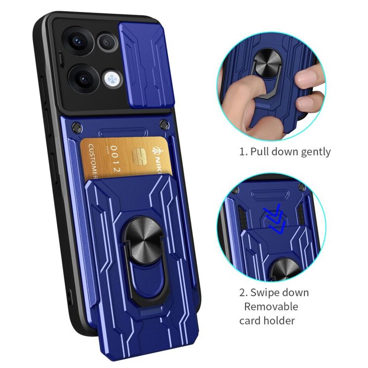 Защитный чехол Deexe Armor Slider для OPPO Reno 13 5G - Rose Gold: фото 4 из 9