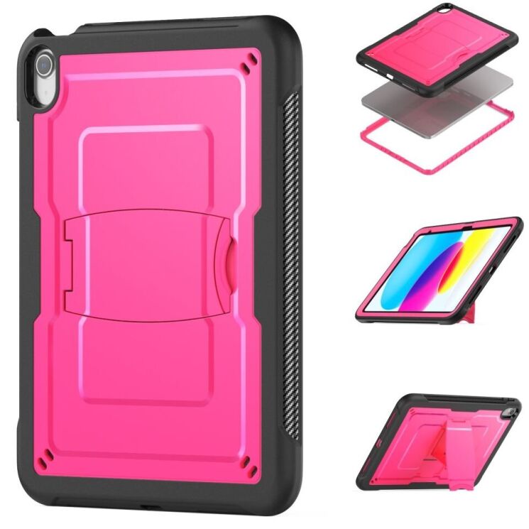 Захисний чохол Deexe Armor Stand для Apple iPad 10.9 (2022) / iPad 11 (2025) - Rose: фото 3 з 11