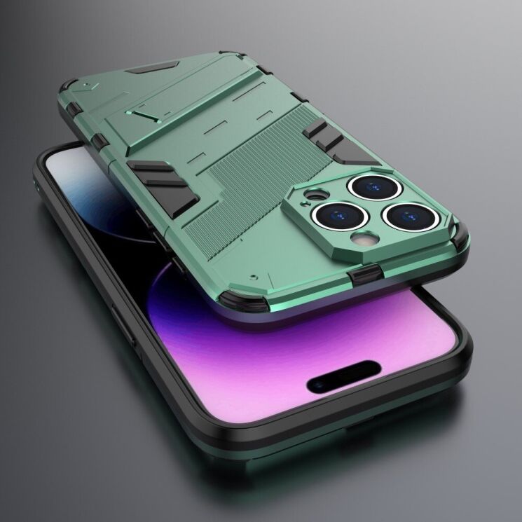 Защитный чехол Deexe Bibercas для Apple iPhone 16 Pro - Green: фото 3 из 6