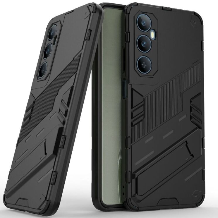 Захисний чохол Deexe Bibercas для Realme C65 - Black: фото 1 з 8