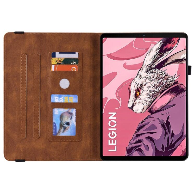 Защитный чехол Deexe Butterfly для Lenovo Legion Tab - Brown: фото 2 из 11