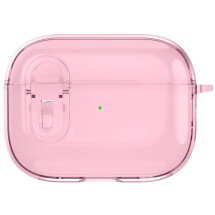 Защитный чехол Deexe Crystal Color для Apple AirPods 4 - Transparent Pink: фото 1 из 9