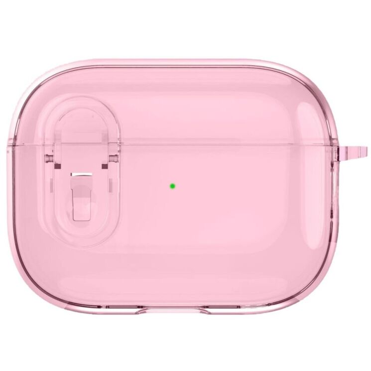 Защитный чехол Deexe Crystal Color для Apple AirPods 4 - Transparent Pink: фото 1 из 9