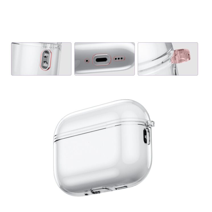 Защитный чехол Deexe Crystal Color для Apple AirPods Pro 3 - Transparent Black (390132H) Защитный чехол Deexe Crystal Color для Apple AirPods Pro 3 - Transparent Black: фото 2 из 11