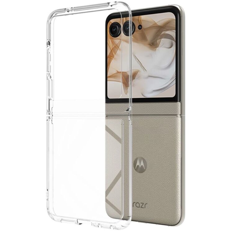 Защитный чехол Deexe Crystal Hybrid (FF) для Motorola Razr 50 - Transparent: фото 1 из 7