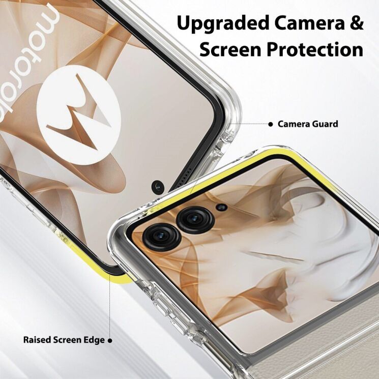 Защитный чехол Deexe Crystal Hybrid (FF) для Motorola Razr 50 - Transparent: фото 6 из 7