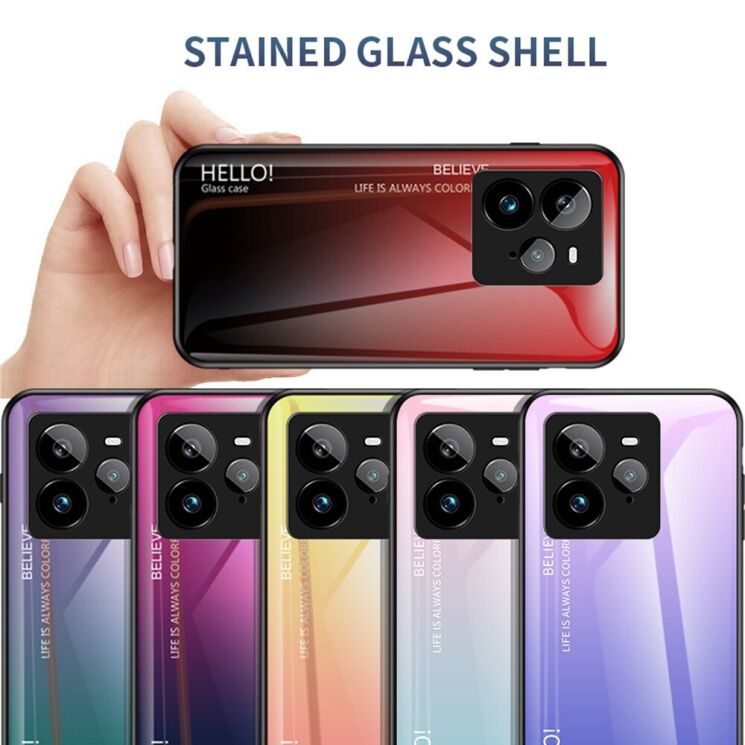 Захисний чохол Deexe Gradient Color для Realme GT 7 Pro - Red / Black: фото 7 з 15