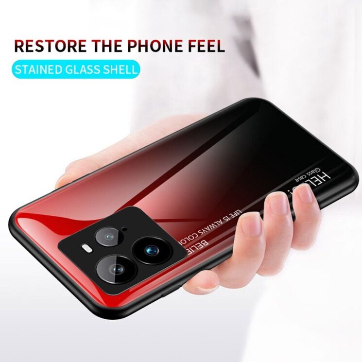 Захисний чохол Deexe Gradient Color для Realme GT 7 Pro - Red / Black: фото 4 з 15