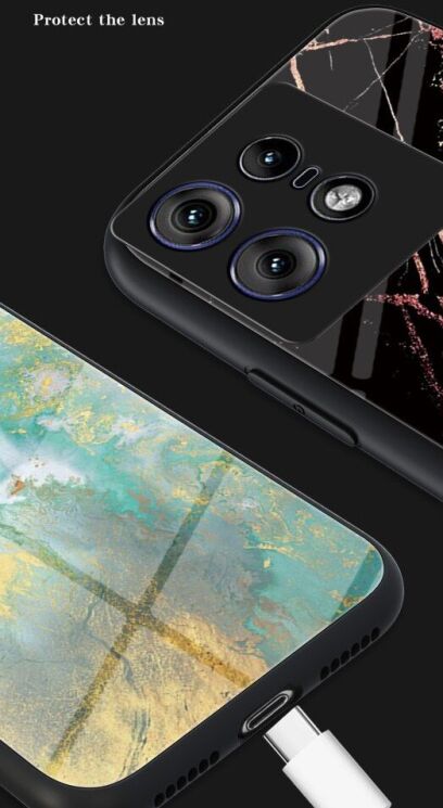 Захисний чохол Deexe Gradient Pattern для Motorola Edge 50 Pro - Gold / Black: фото 11 з 12