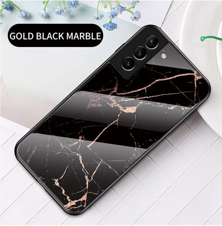 Защитный чехол Deexe Gradient Pattern для Samsung Galaxy S22 - Black / Gold: фото 2 из 7