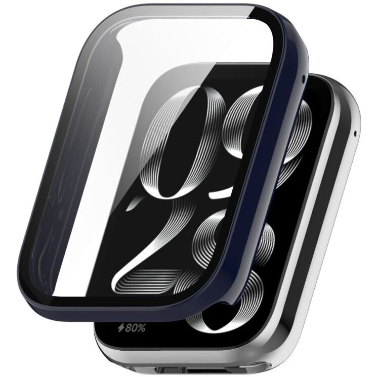Защитный чехол Deexe Hollow Frame для Xiaomi Mi Smart Band 9 Pro - Dark Blue: фото 1 из 8