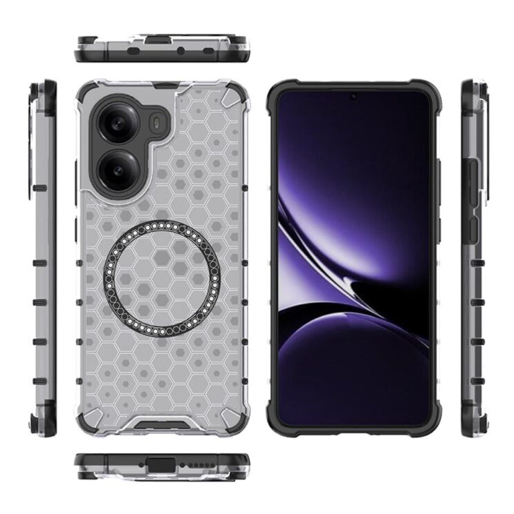 Захисний чохол Deexe Honeycomb Magnetic для Xiaomi Poco X7 Pro - Transparent: фото 8 з 9