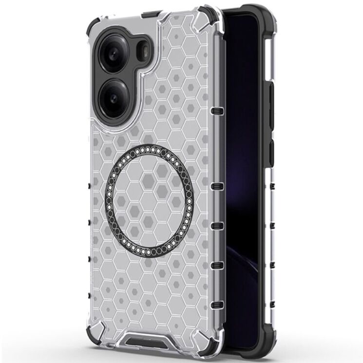 Захисний чохол Deexe Honeycomb Magnetic для Xiaomi Poco X7 Pro - Transparent: фото 2 з 9