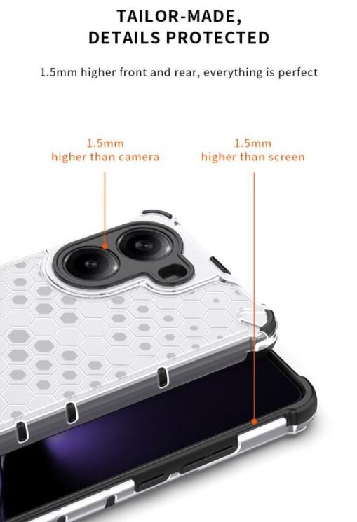 Захисний чохол Deexe Honeycomb Magnetic для Xiaomi Poco X7 Pro - Transparent: фото 9 з 9