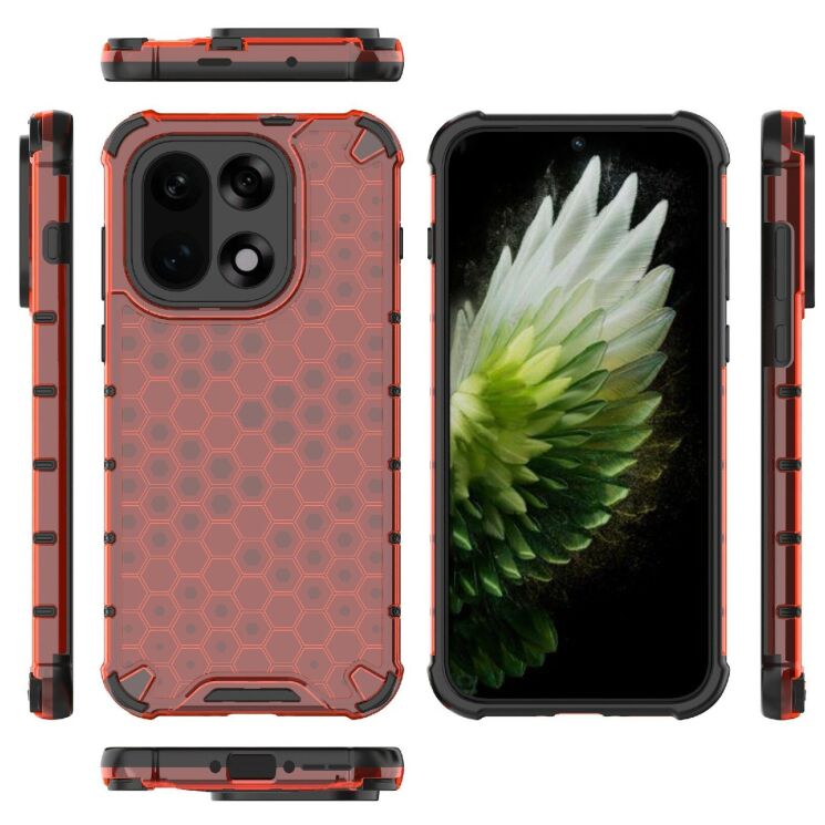 Защитный чехол Deexe Honeycomb Series для OnePlus 15 - Red: фото 5 из 5