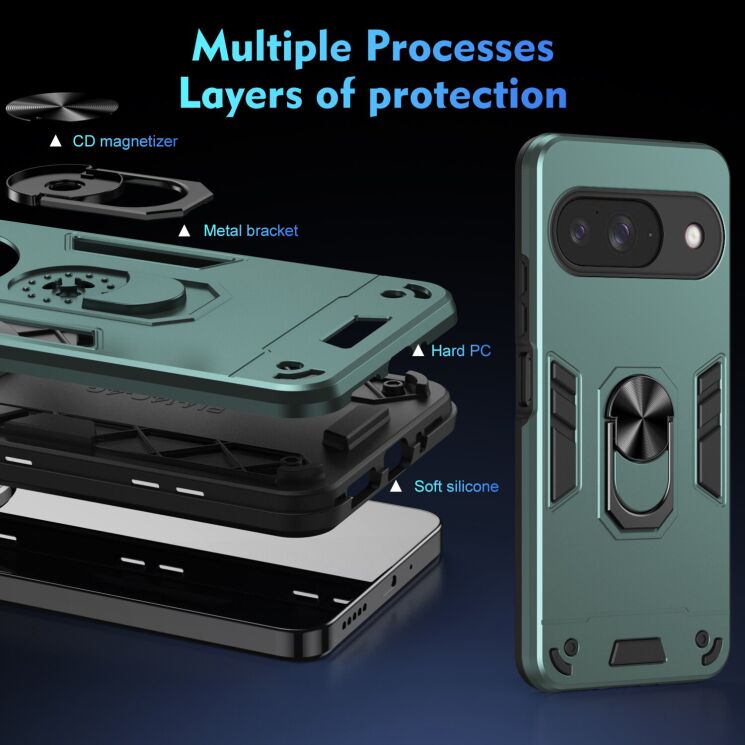 Захисний чохол Deexe Hybrid Shell для Google Pixel 9 / Pixel 9 Pro - Blue: фото 7 з 7