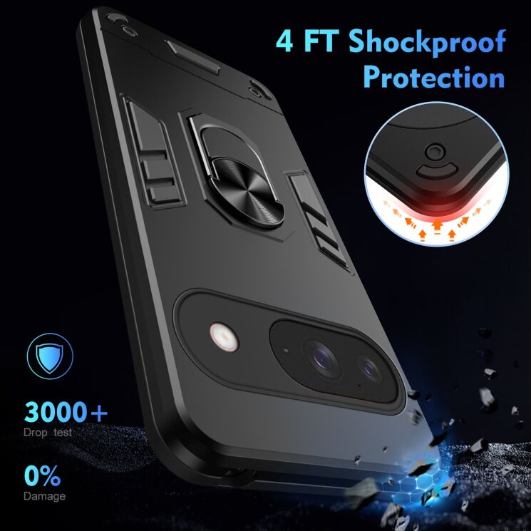 Захисний чохол Deexe Hybrid Shell для Google Pixel 9 / Pixel 9 Pro - Blue: фото 4 з 7