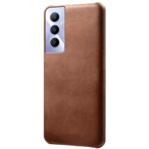 Защитный чехол Deexe Leather Back Cover для Realme C65 - Brown: фото 1 из 4