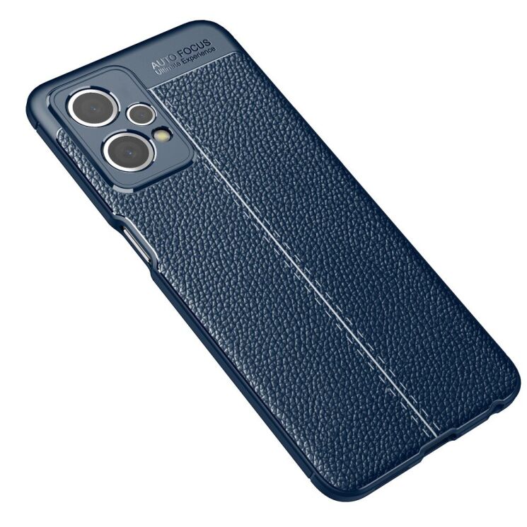 Захисний чохол Deexe Leather Cover для Realme 9 Pro - Blue: фото 2 з 10