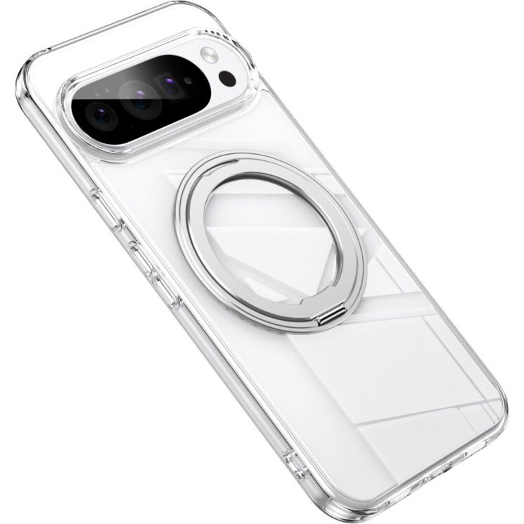 Защитный чехол Deexe Mag Stand для Google Pixel 11 Pro XL - Silver: фото 2 из 13