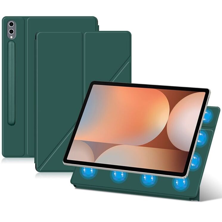 Защитный чехол Deexe Magnetic Case для Samsung Galaxy Tab S10 Plus - Green: фото 1 из 10