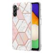 Защитный чехол Deexe Marble Pattern для Samsung Galaxy A34 (A346) - White / Pink (319808WP)