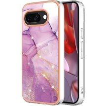 Защитный чехол Deexe Marble Style для Google Pixel 9a - Light Purple: фото 1 из 6