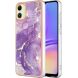 Защитный чехол Deexe Marble Style для Samsung Galaxy A05 (A055) - Purple (340439V). Фото 1 из 6