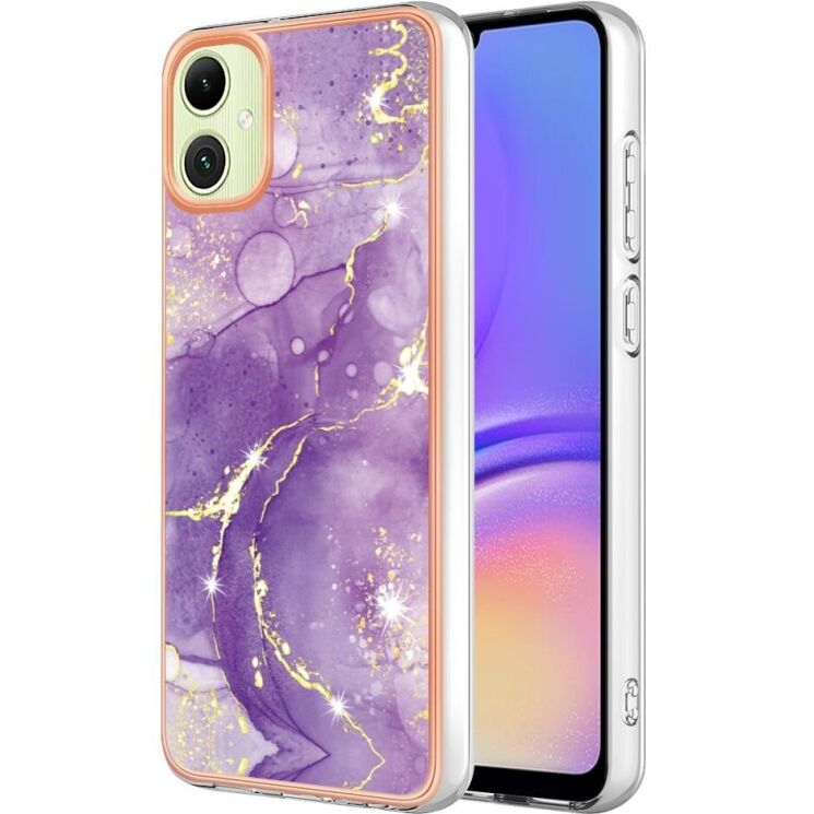 Защитный чехол Deexe Marble Style для Samsung Galaxy A05 (A055) - Purple: фото 1 из 6