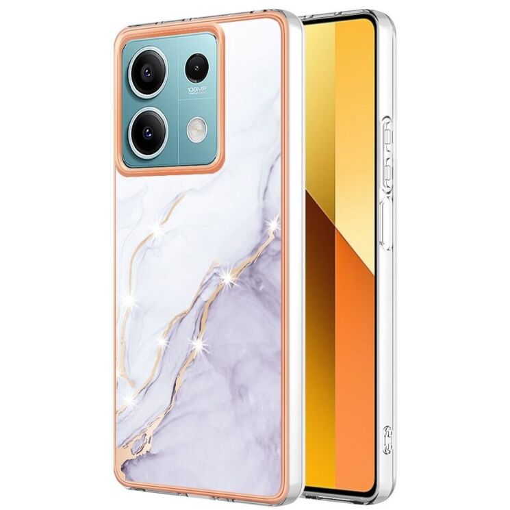 Защитный чехол Deexe Marble Style для Xiaomi Redmi Note 13 5G - White: фото 1 из 6