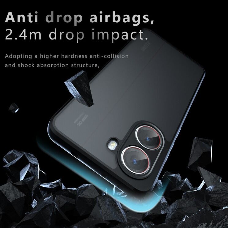 Защитный чехол Deexe Matte Skin для Xiaomi Poco X7 Pro - Transparent / Black: фото 3 из 14