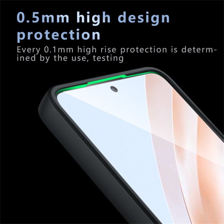 Защитный чехол Deexe Matte Skin with MagSafe для Xiaomi Redmi 13 - Black: фото 6 из 10