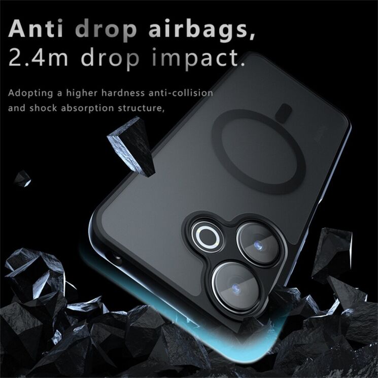 Защитный чехол Deexe Matte Skin with MagSafe для Xiaomi Redmi 13 - Black: фото 3 из 10