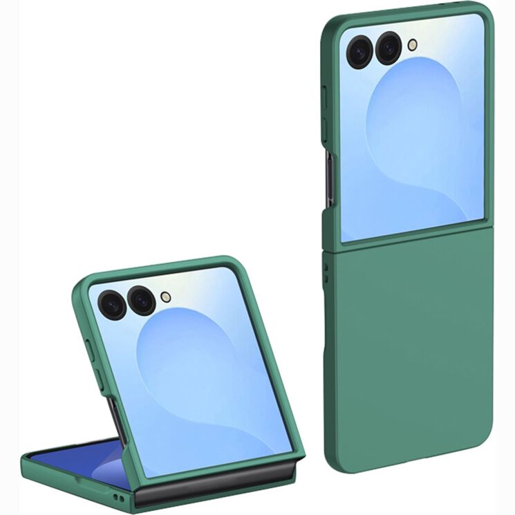 Защитный чехол Deexe Satin Case для Samsung Galaxy Flip 8 - Dark Green: фото 1 из 8